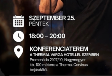 Nagymegyeri alkalom: szeptember 25., péntek, 18:00–20:00